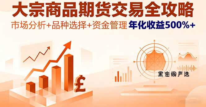 大宗商品期货交易全攻略，市场分析+品种选择+资金管理，年化收益500%+-HeiMiGe