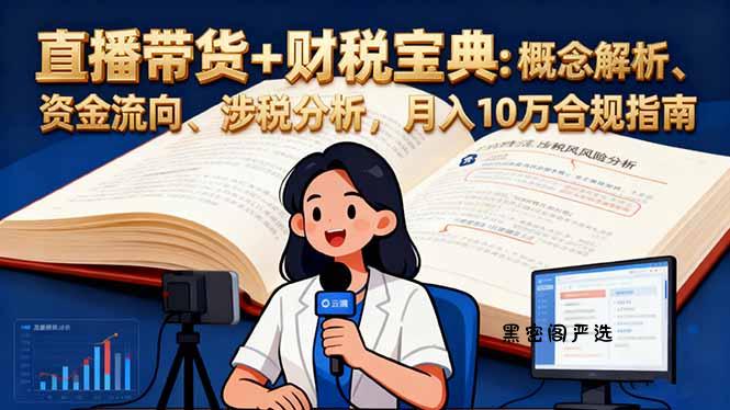 直播带货+财税宝典：概念解析、资金流向、涉税分析，月入10万合规指南-HeiMiGe