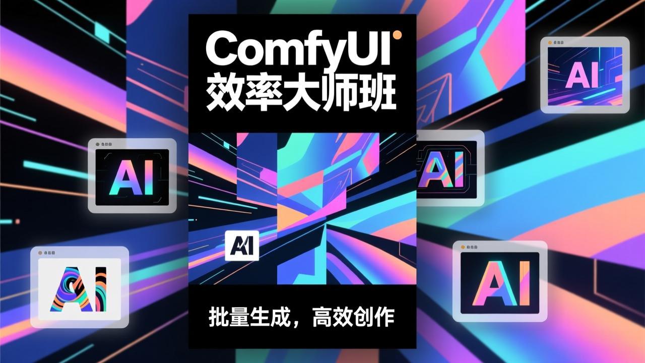 ComfyUI效率大师班：工作流搭建，批量生成，将个人AI出图效率提升5-10倍，月接单收入1-3万-黑密阁